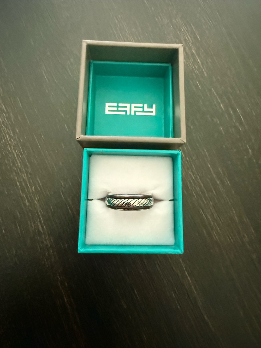 Effy Silver-Tone Twisted Band Ring - Silver